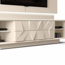 Ver imagem 1 de Rack Painel Tv 75" 4 Gavetas 3d Piramide Colone Creme