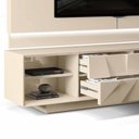 Ver imagem 2 de Rack Painel Tv 75" 4 Gavetas 3d Piramide Colone Creme