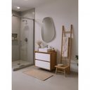 Ver imagem 1 de Gabinete para Banheiro Dubai 1 Porta 1 Gaveta MDF 60cm Amadeirado e Branco On Móveis