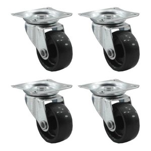 Kit de 4 Rodinhas Giratória Móveis Vaso Mini Rodizio Roda 32mm 80kg
