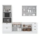 Ver imagem 6 de Kit Cozinha Modulada 5 Peças Americana 1 Aéreo + 2 Balcões + 1 Paneleiro + 1 Complemento sem Pia