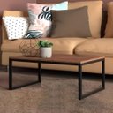 Ver imagem 1 de Mesa Centro Sala Pés de Ferro Tampo Mdf 80x40 Amadeirado