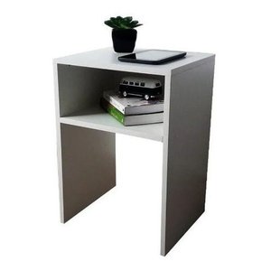 Mesa De Cabeceira Em Mdf Branco