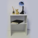 Ver imagem 4 de Mesa De Cabeceira Em Mdf Branco