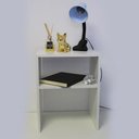 Ver imagem 2 de Mesa De Cabeceira Em Mdf Branco