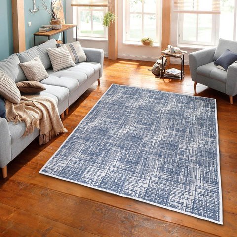 Tapete Sala 1,50x2,00 Antider Casale Rústico Azul