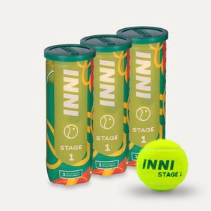 Tubo de Bola de Tênis Inni Stage 1 I Pack com 3 Tubos