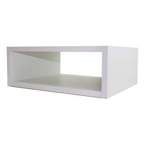 Mesa de Cabeceira Branca Suspensa em Mdf 35x13x30