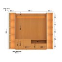 Ver imagem 3 de Estante para TV até 75 Polegadas Ripado LED Vidro Reflecta 2 Torres 100% MDF 219CMX259CM Vitoria Regia Yescasa Nature