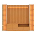 Ver imagem 2 de Estante para TV até 75 Polegadas Ripado LED Vidro Reflecta 2 Torres 100% MDF 219CMX259CM Vitoria Regia Yescasa Nature