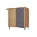 Ver imagem 1 de Gabinete Cozinha Modulado Balcão Condessa 1PTA Canto Reto 93cm Titânio Nesher