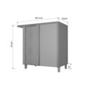 Ver imagem 2 de Gabinete Cozinha Modulado Balcão Condessa 1PTA Canto Reto 93cm Titânio Nesher