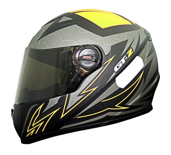 Capacete Fw3 Gt2 56 (Preto Fosco/Amarelo) - 1