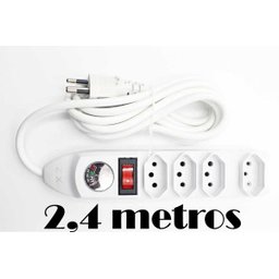 Extensão com 4 tomadas com voltímetro analógico - 2