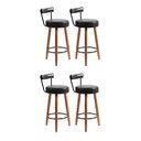 Ver imagem 1 de Kit 4 Banquetas Nápoles 89cm Couríssimo Preto - Salaone