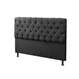 Cabeceira Mais Calçadeira Baú King 195cm Para Cama Box Sofia Suede Preto - 2