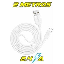 Cabo usb 2 metros Tipo C turbo power 2.4 A - 1