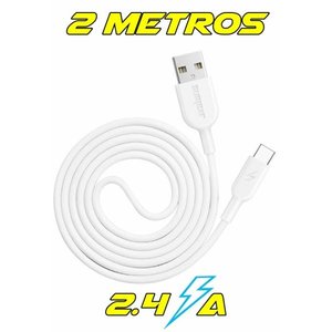 Cabo usb 2 metros Tipo C turbo power 2.4 A