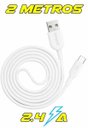 Ver imagem 1 de Cabo Usb 2 Metros Tipo C Turbo Power 2.4 a