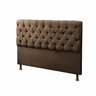 Conjunto Cabeceira Casal King + Calçadeira Baú Sofia 195cm Marrom - 3