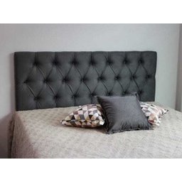 Cabeceira King 1,95m Painel Em Suede Cinza - 1