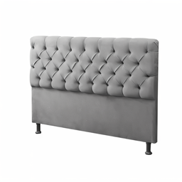 Cabeceira King 195cm Painel em Suede Cinza - 1
