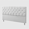 Conjunto Cabeceira + Calçadeira Baú Casal Queen 160cm Branco - 3