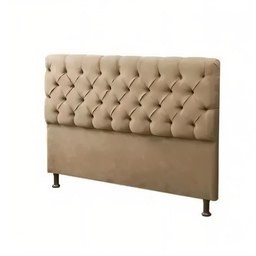 Conjunto Cabeceira + Calçadeira Baú Casal Queen 160cm Bege - 3