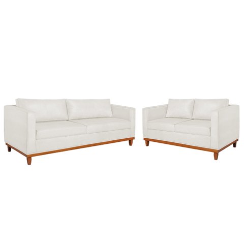Kit Sofá 2 e 3 Lugares 180cm Europa Bouclé - Adj Decor