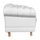 Ver imagem 3 de Conjunto c/ 2 Poltronas Chesterfield Duque Para Sala, Tv, Estar, Recepção - Corano Branco