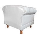 Ver imagem 4 de Conjunto c/ 2 Poltronas Chesterfield Duque Para Sala, Tv, Estar, Recepção - Corano Branco