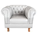 Ver imagem 1 de Conjunto c/ 2 Poltronas Chesterfield Duque Para Sala, Tv, Estar, Recepção - Corano Branco