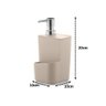 Kit Dispenser Porta Detergente Lixeira 2,5L Ou - Bege - 3