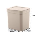Ver imagem 4 de Kit Dispenser Porta Detergente Lixeira 2,5L Ou - Bege