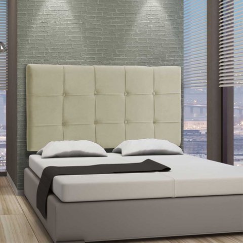 Cabeceira Painel Casal 140 Cm Suede Bege Ana Luisa - MV Estofados