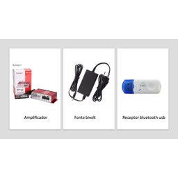 Amplificador de som com 2 canais Kinder 40 RMS - 3