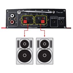 Amplificador de som com 2 canais Kinder 40 RMS - 9