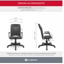 Ver imagem 5 de Cadeira Ergoplax Presidente Assento Estofado com Braços