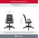 Ver imagem 5 de Cadeira Ergoplax Presidente Assento Estofado com Braços