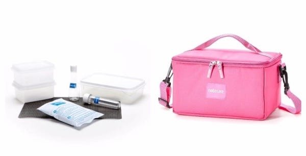 Bolsa Térmica Notecare Economic - Mid 3 Potes rosa - 1
