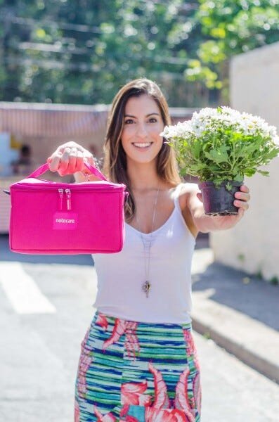 Bolsa Térmica Notecare Economic - Mid 3 Potes rosa - 2