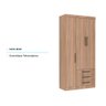 Guarda Roupa Modulado 3 Portas 3 Gavetas 101,50cm Slim Luciane Móveis - 4