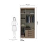 Guarda Roupa Modulado 3 Portas 3 Gavetas 101,50cm Slim Luciane Móveis - 3