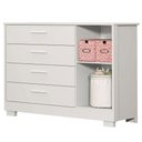 Ver imagem 4 de Berço Americano Danny com Cômoda Infantil Zaki em MDF Branco Acetinado