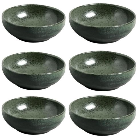 Conjunto 6 Ramekins Pequeno 70ml Cerâmica Porto Brasil Green
