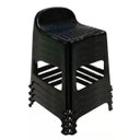 Ver imagem 4 de Mesa Quadrada Plástico Desmontável 90cm Preta + 4 Banquetas com Encosto