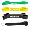 Ver imagem 1 de Kit Super Band Elástico Extensor Leve Médio e Forte + Âncora de Porta Yangfit