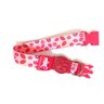 Coleira Seda 25mm rosa estampa de beijinhos (32cm49cm) - 5