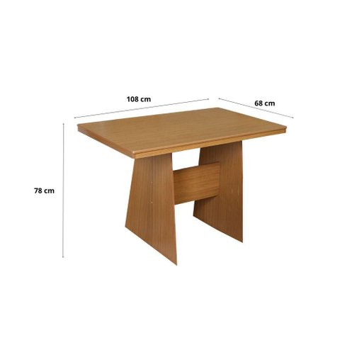 Mesa Retangular Manuela 108 Cm Mdf