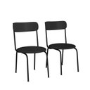 Ver imagem 2 de Kit 2 Cadeiras de Jantar Ergonômicas 188 em Aço Carbono Preto